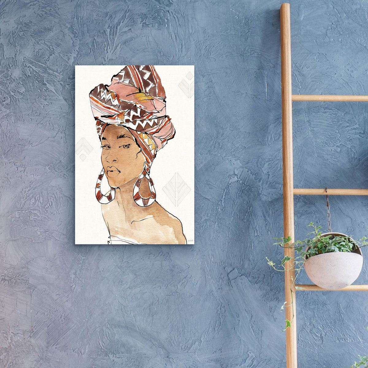 African Flair 6 by Anne Tavoletti - 16x24 acrylic wall art in a room