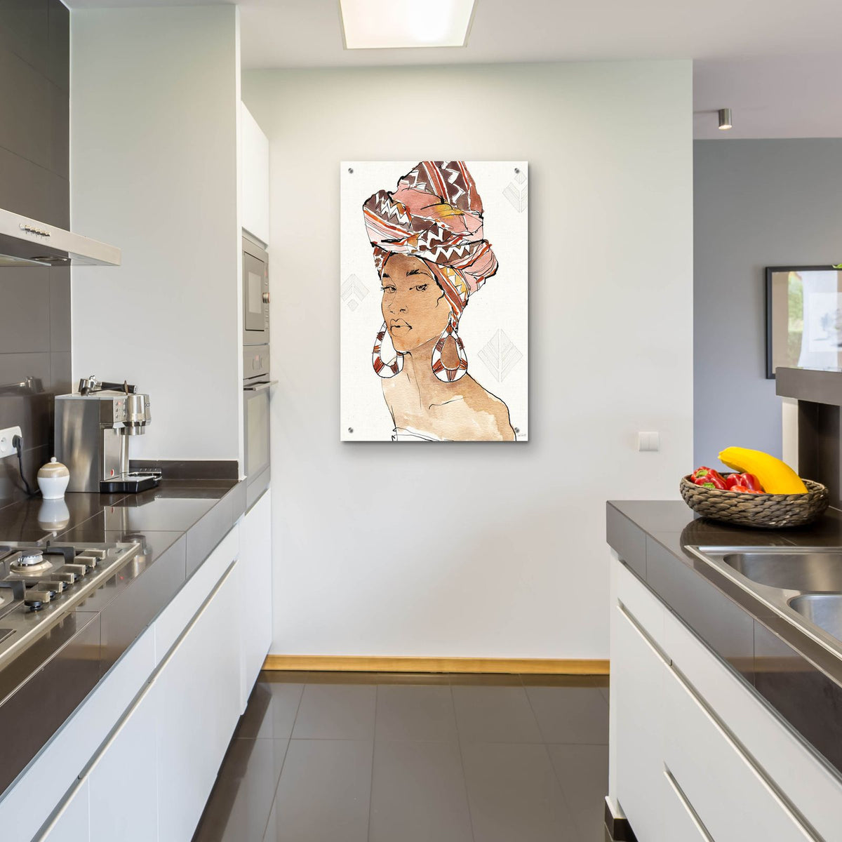 African Flair 6 by Anne Tavoletti - 24x36 acrylic wall art in a room