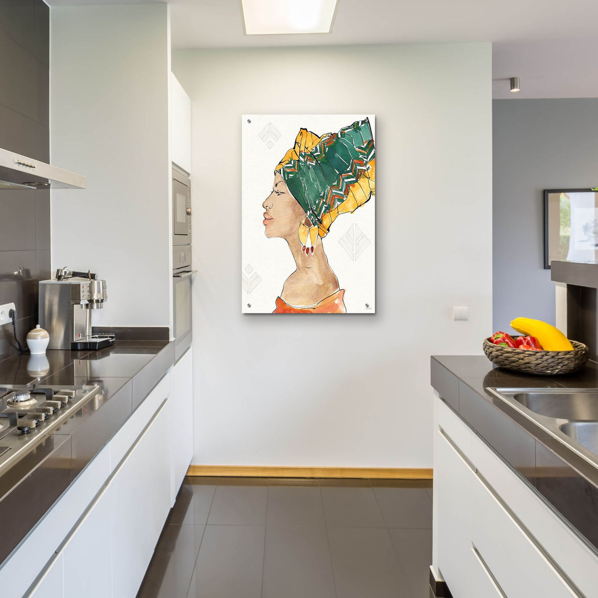 African Flair 7 by Anne Tavoletti - 24x36 acrylic wall art in a room