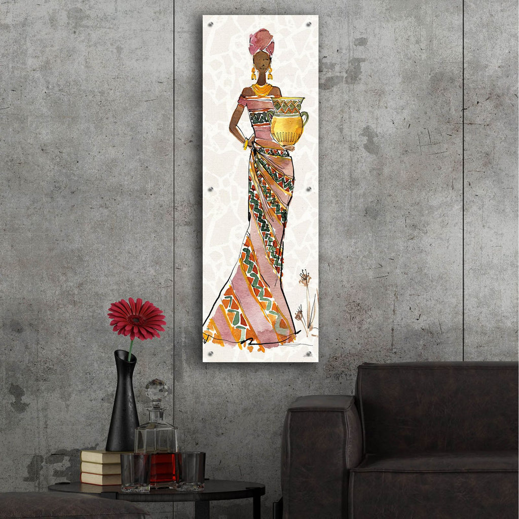 African Flair 10 by Anne Tavoletti - 16x48 acrylic wall art in a room