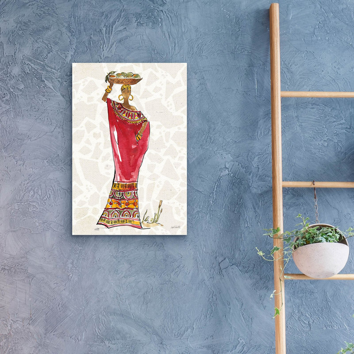 African Flair 9 B by Anne Tavoletti - 16x24 acrylic wall art in a room