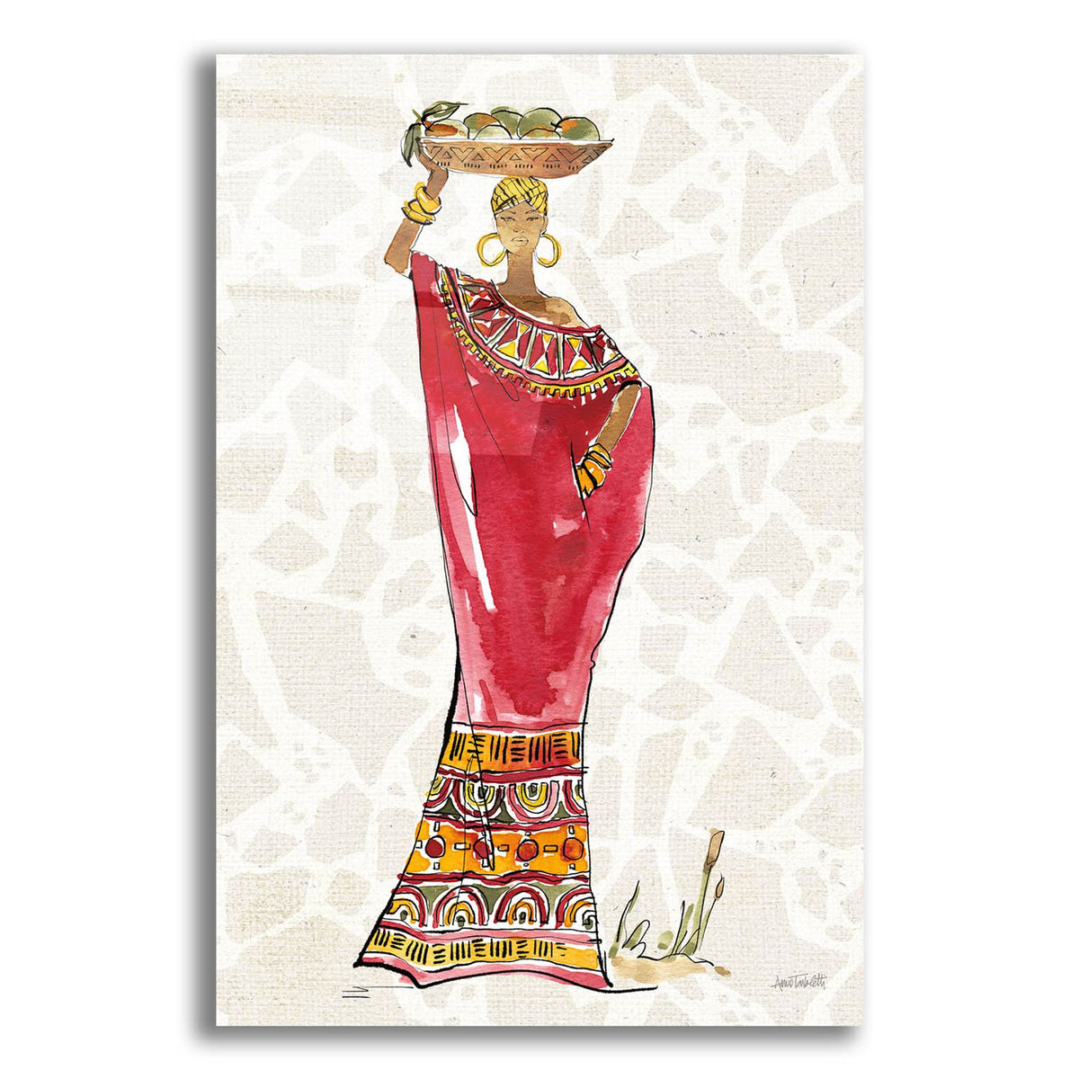 African Flair 9 B by Anne Tavoletti acrylic glass wall art