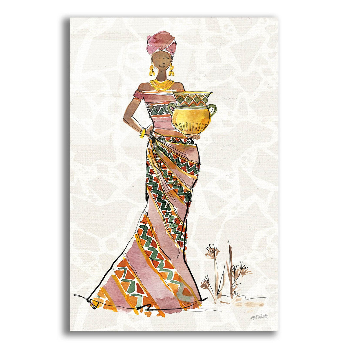 African Flair 10 C by Anne Tavoletti acrylic glass wall art