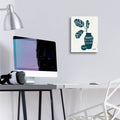 Monochrome Blue Botanical Sketches 8 by Anne Tavoletti - 12x16 acrylic wall art in a room