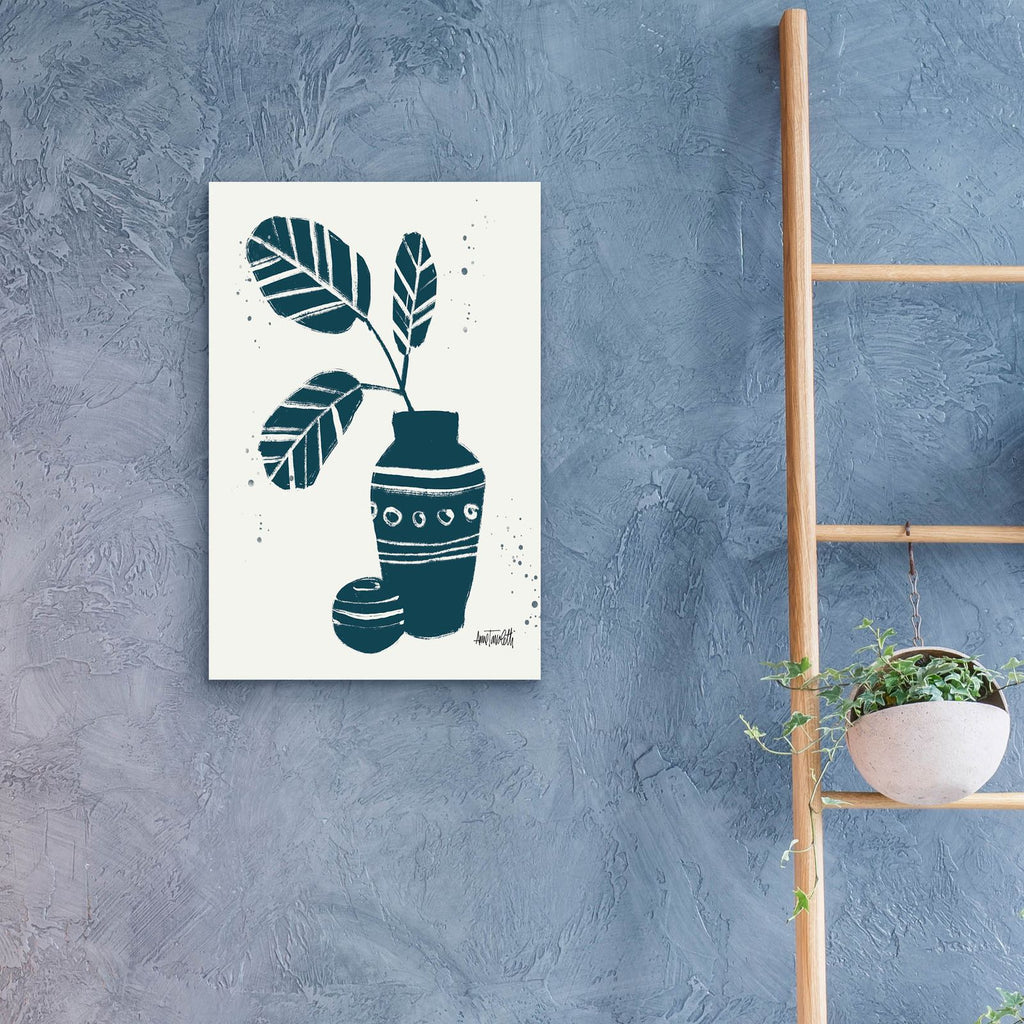 Monochrome Blue Botanical Sketches 8 by Anne Tavoletti - 16x24 acrylic wall art in a room