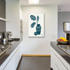 Monochrome Blue Botanical Sketches 8 by Anne Tavoletti - 24x36 acrylic wall art in a room