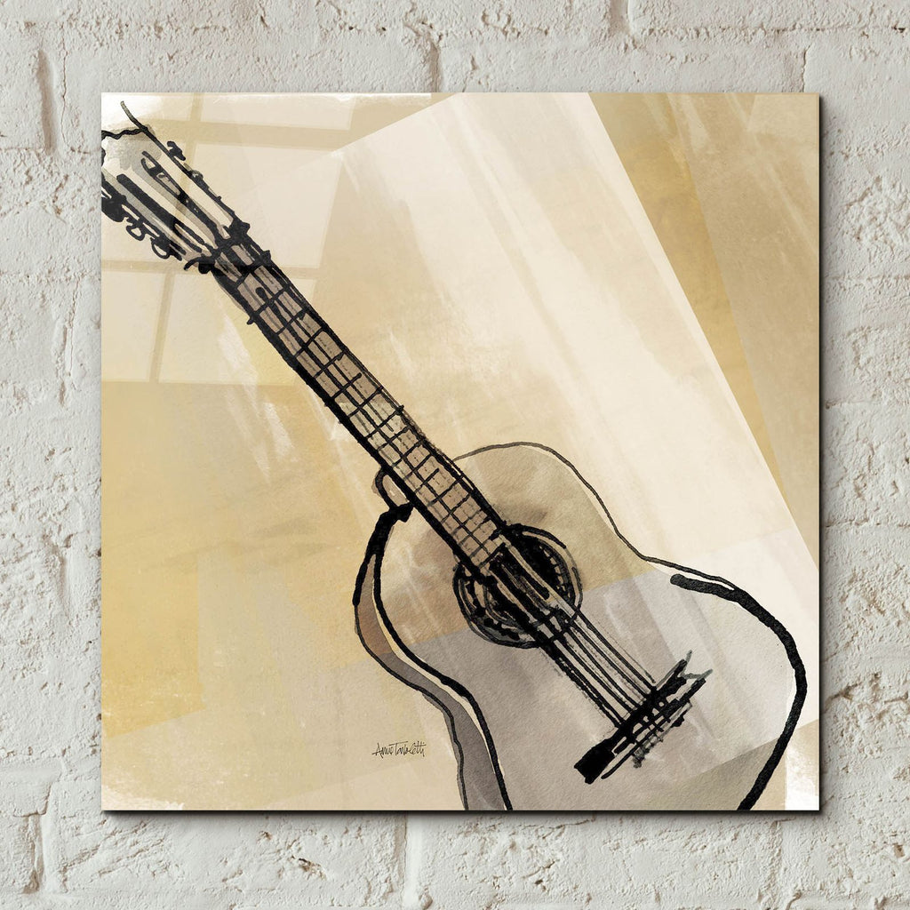 Guitar Neutral by Anne Tavoletti - 12x12 acrylic wall art in a room