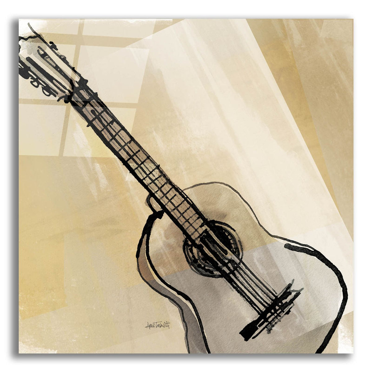 Guitar Neutral by Anne Tavoletti acrylic glass wall art