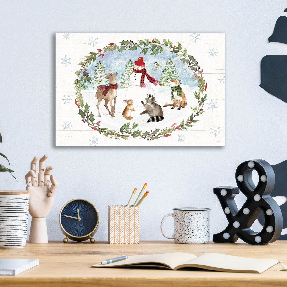Holiday Vignette 1 by Anne Tavoletti - 16x12 acrylic wall art in a room