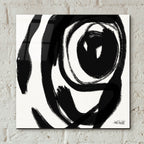 Black And White Abstract 1 by Anne Tavoletti - 12x12 acrylic wall art in a room