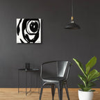 Black And White Abstract 1 by Anne Tavoletti - 24x24 acrylic wall art in a room