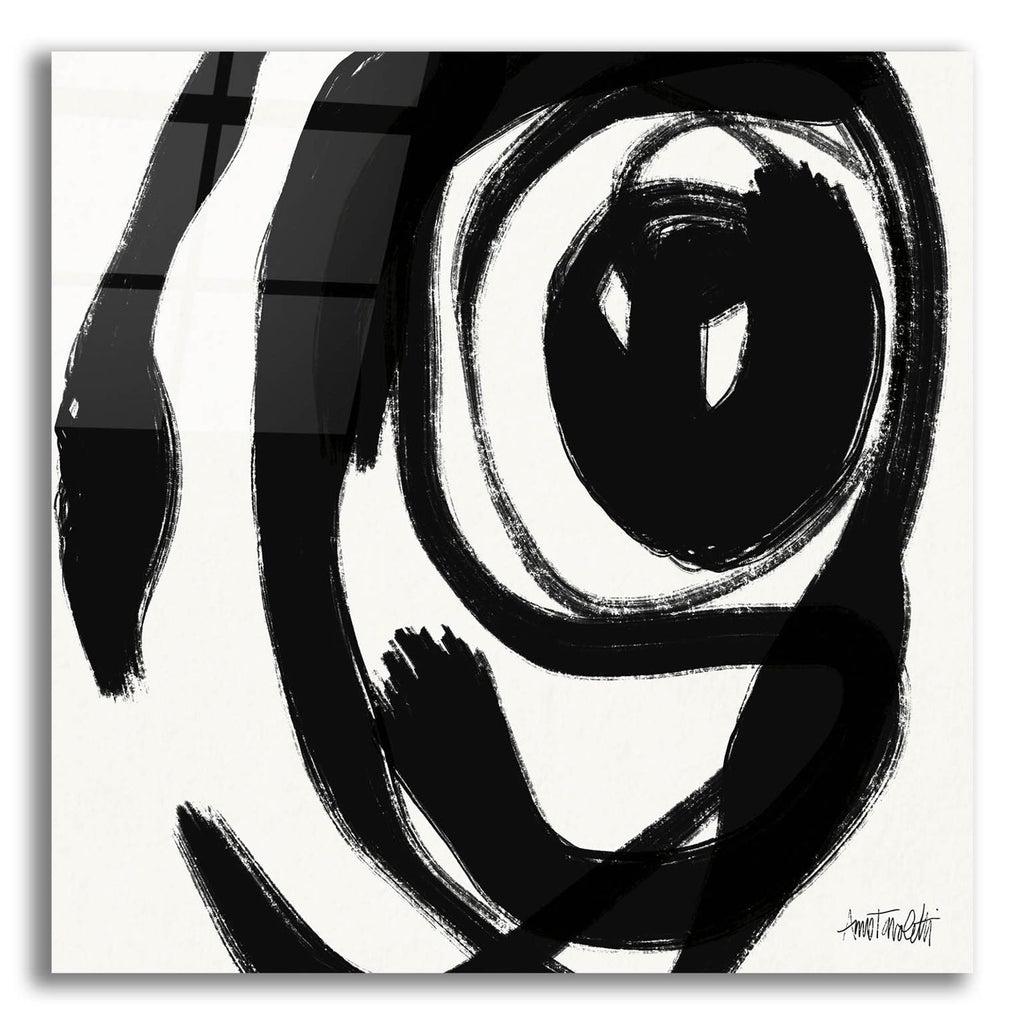 Black And White Abstract 1 by Anne Tavoletti acrylic glass wall art