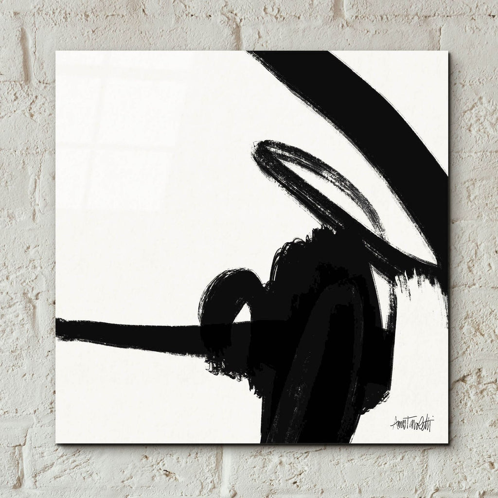 Black And White Abstract 2 by Anne Tavoletti - 12x12 acrylic wall art in a room