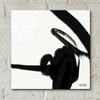Black And White Abstract 2 by Anne Tavoletti - 12x12 acrylic wall art in a room