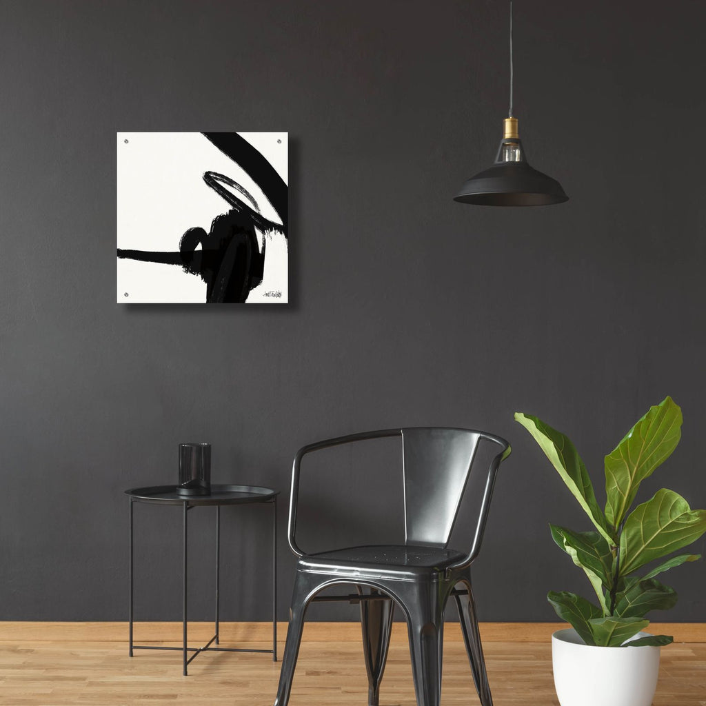 Black And White Abstract 2 by Anne Tavoletti - 24x24 acrylic wall art in a room