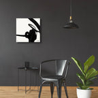 Black And White Abstract 2 by Anne Tavoletti - 24x24 acrylic wall art in a room