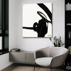 Black And White Abstract 2 by Anne Tavoletti - 36x36 acrylic wall art in a room