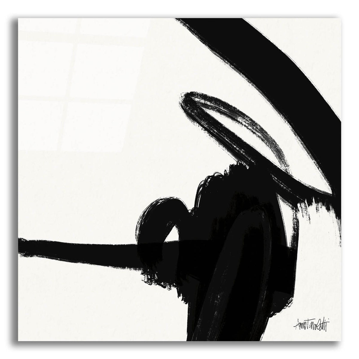 Black And White Abstract 2 by Anne Tavoletti acrylic glass wall art