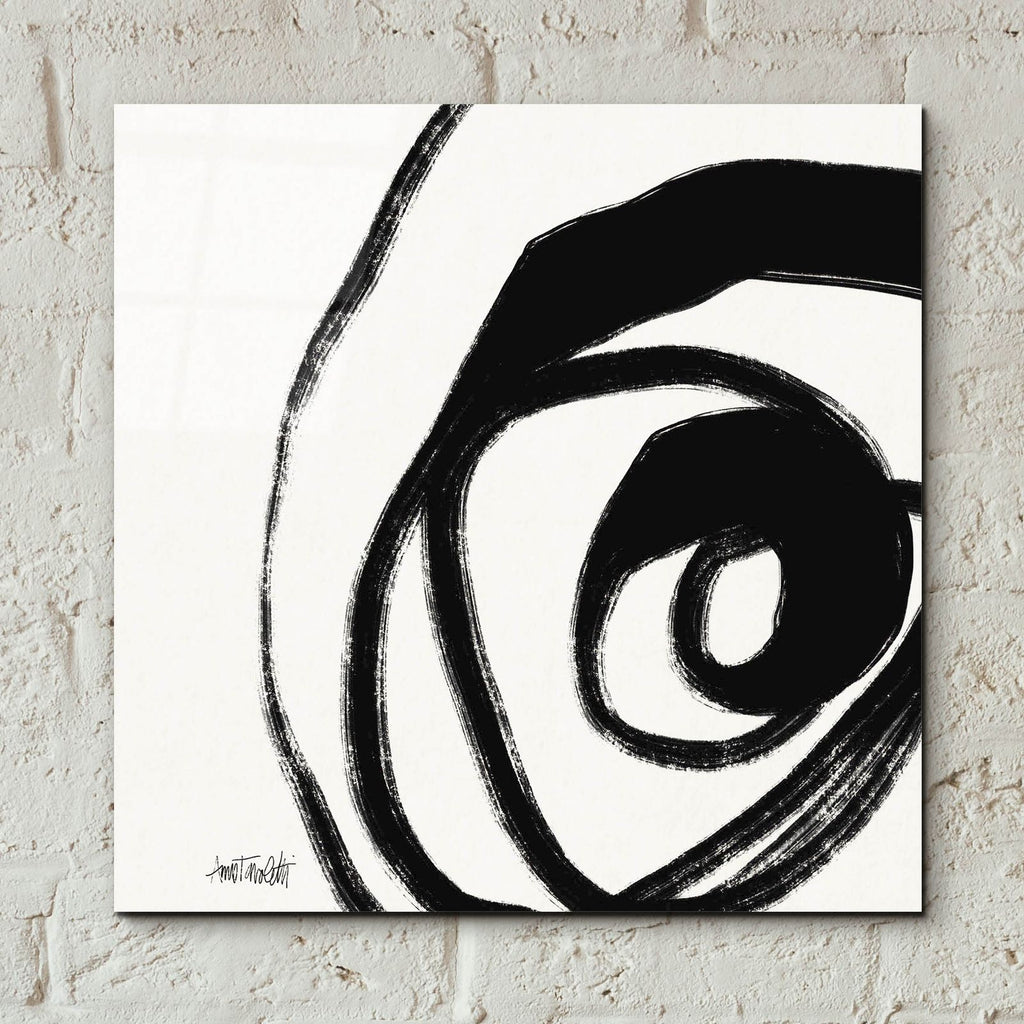 Black And White Abstract 3 by Anne Tavoletti - 12x12 acrylic wall art in a room
