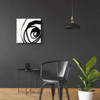 Black And White Abstract 3 by Anne Tavoletti - 24x24 acrylic wall art in a room