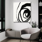 Black And White Abstract 3 by Anne Tavoletti - 36x36 acrylic wall art in a room