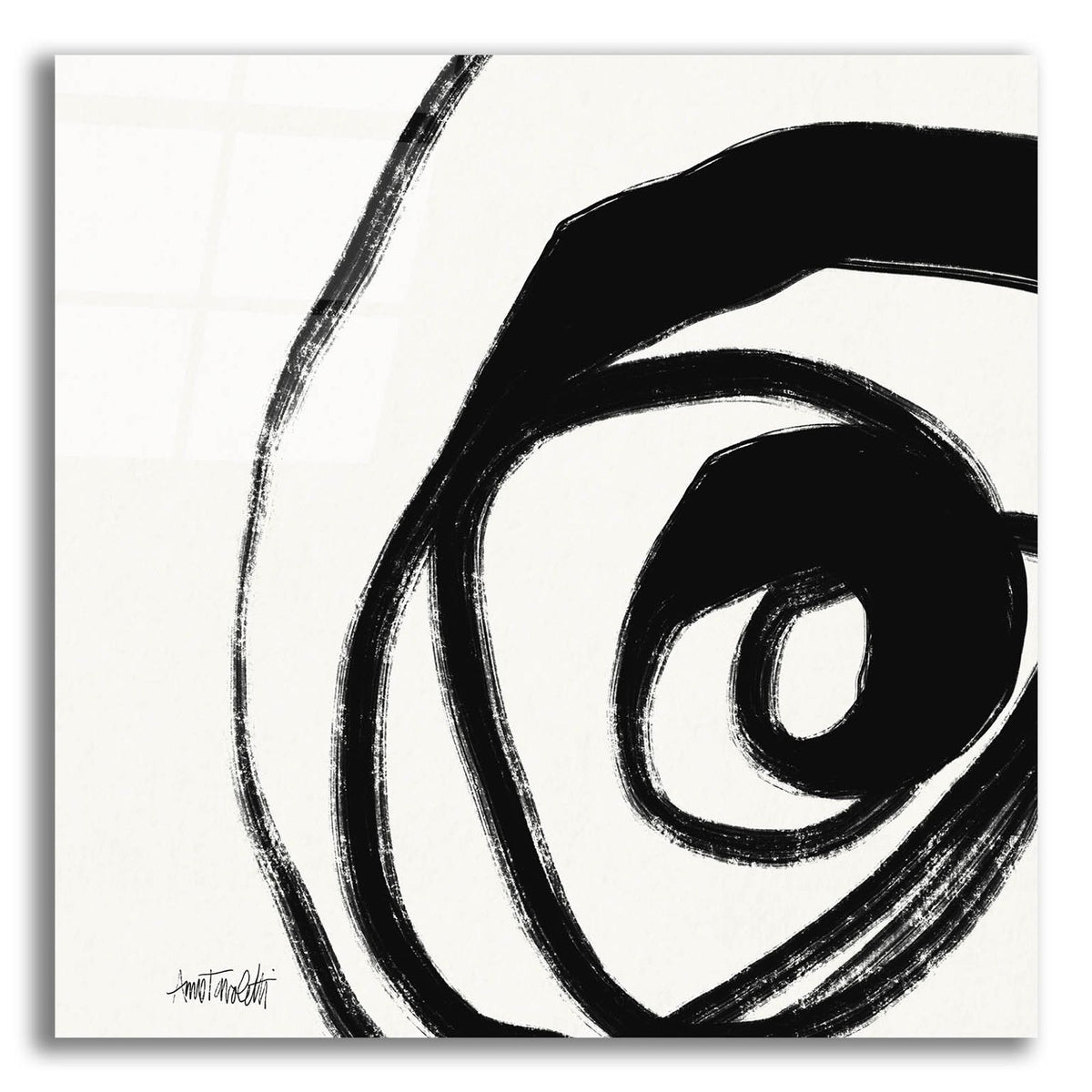 Black And White Abstract 3 by Anne Tavoletti acrylic glass wall art