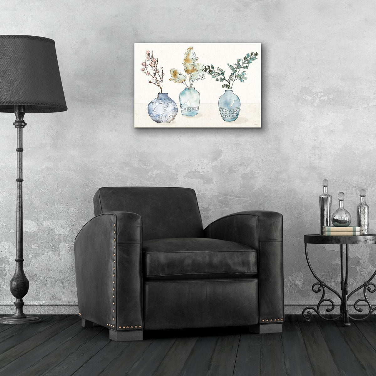 Fresh Farmhouse 1 Blue by Anne Tavoletti - 24x16 acrylic wall art in a room