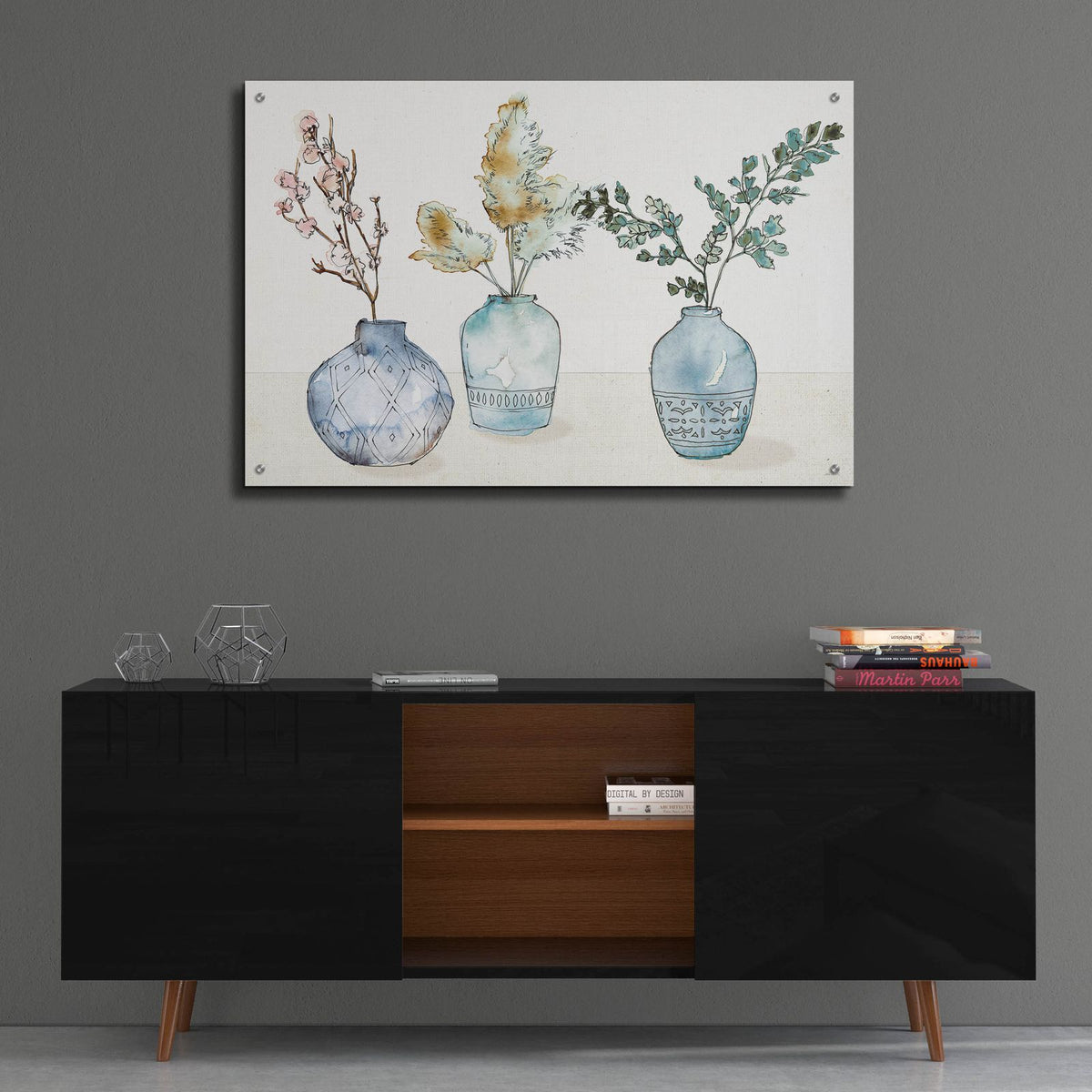 Fresh Farmhouse 1 Blue by Anne Tavoletti - 36x24 acrylic wall art in a room