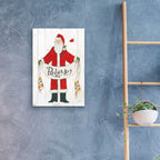 Vintage St Nick 4 On White Wood V2 by Anne Tavoletti - 16x24 acrylic wall art in a room