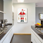 Vintage St Nick 4 On White Wood V2 by Anne Tavoletti - 24x36 acrylic wall art in a room