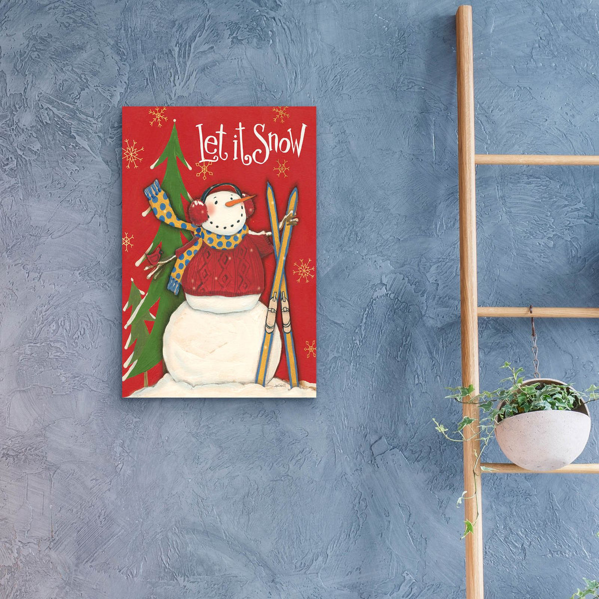 Snowmen Season 3 Red Green by Anne Tavoletti - 16x24 acrylic wall art in a room