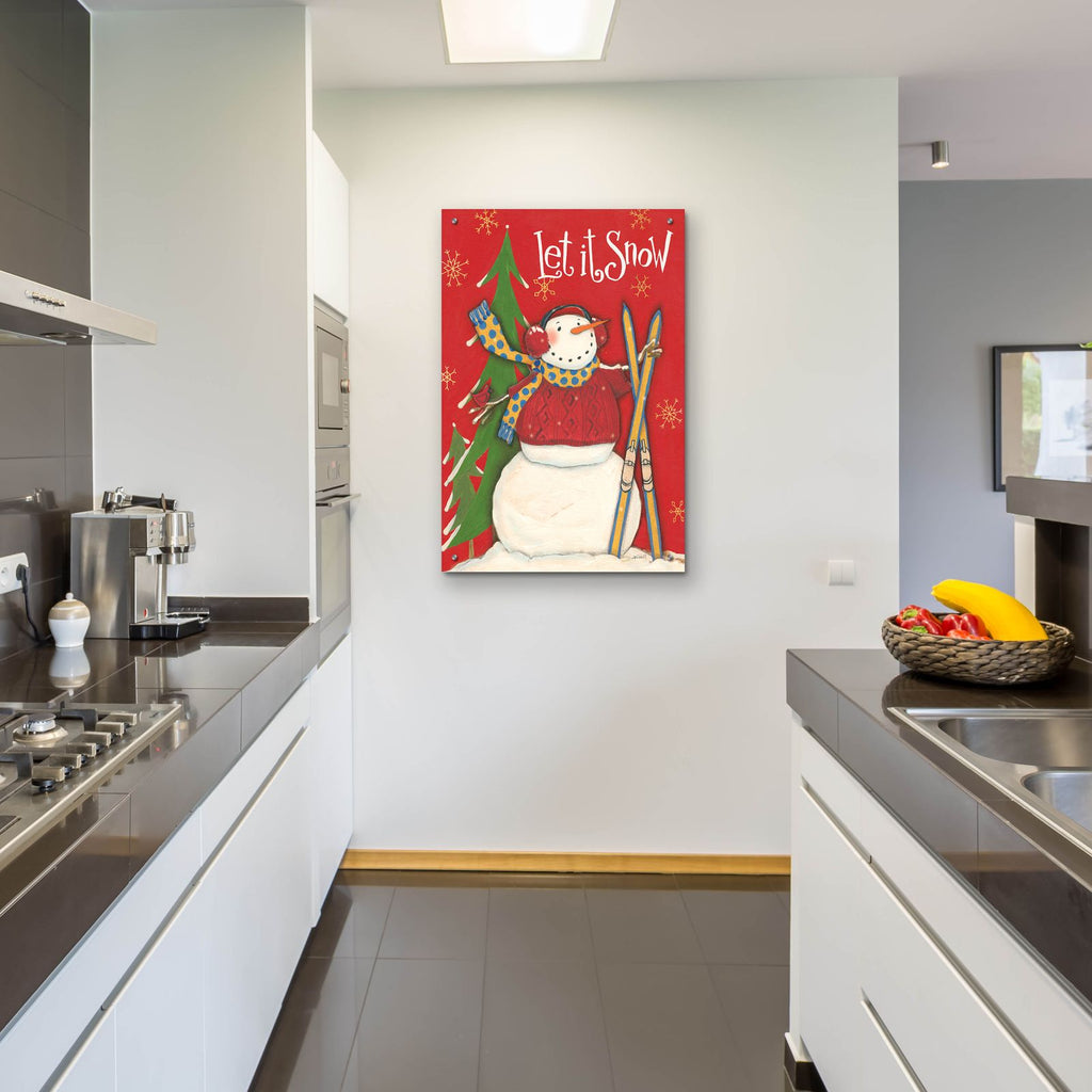 Snowmen Season 3 Red Green by Anne Tavoletti - 24x36 acrylic wall art in a room