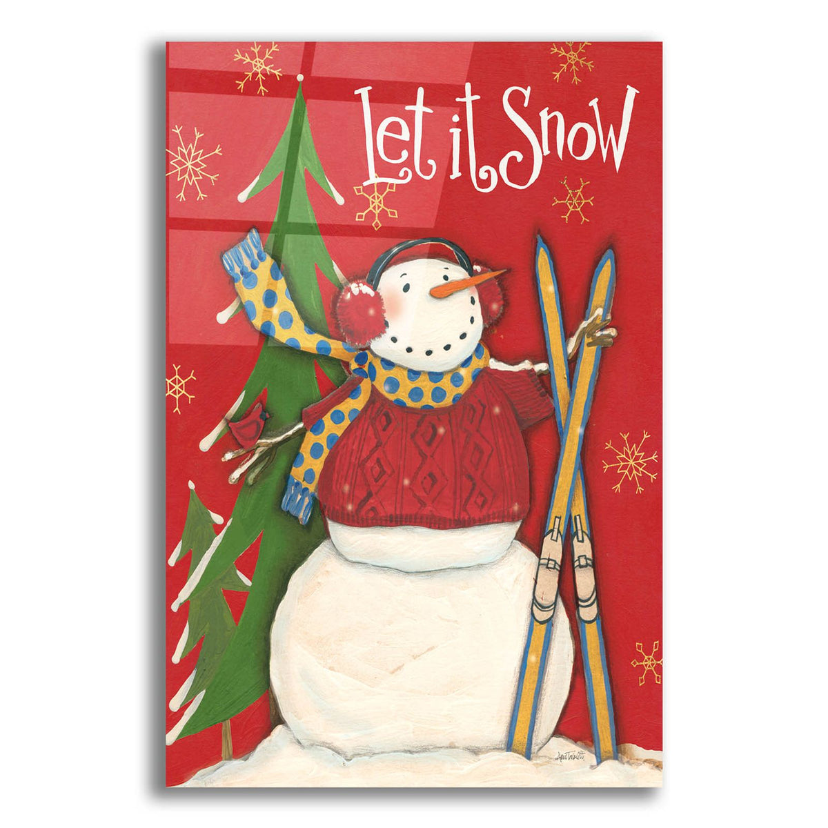 Snowmen Season 3 Red Green by Anne Tavoletti acrylic glass wall art