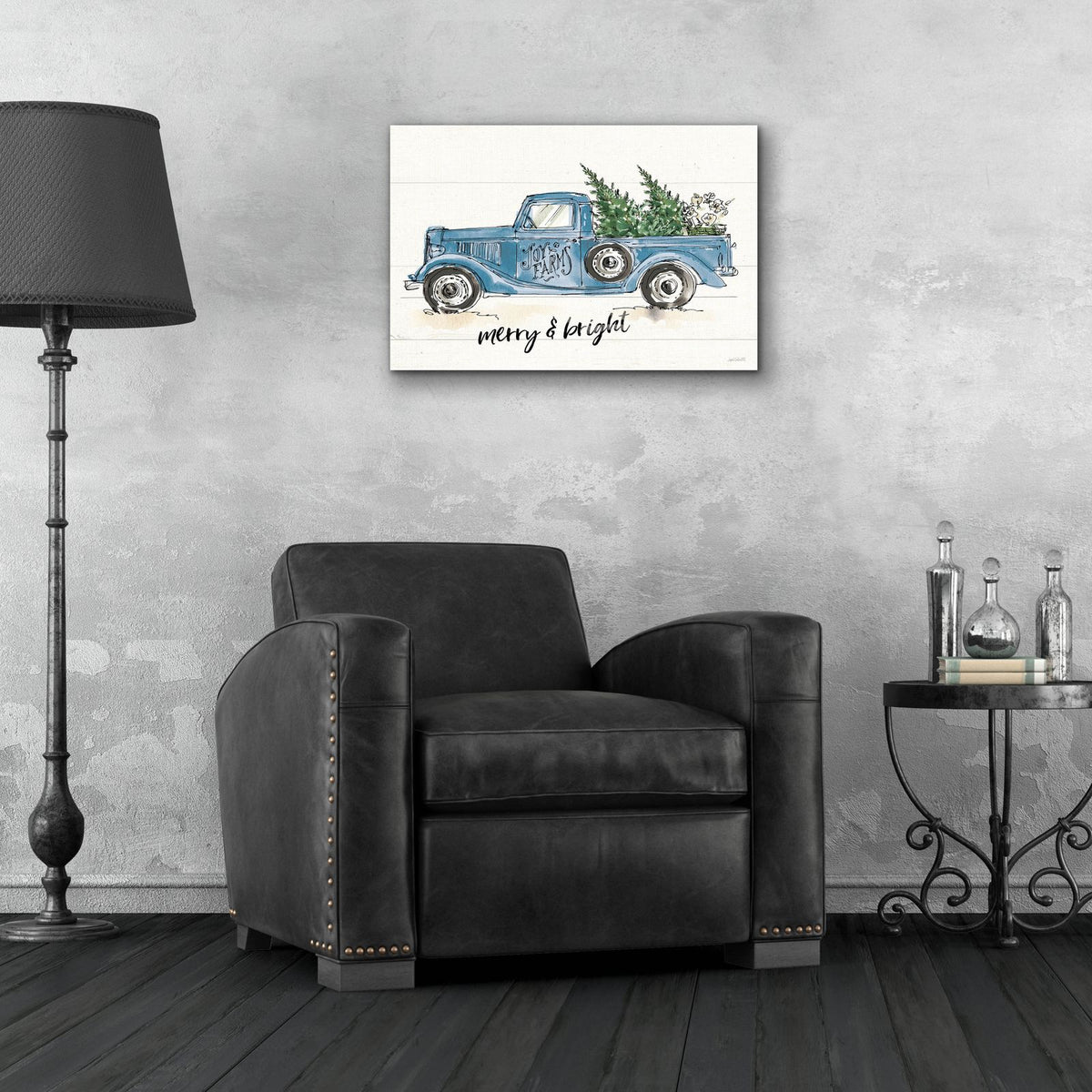 Modern Farmhouse 8 Merry Blue by Anne Tavoletti - 24x16 acrylic wall art in a room