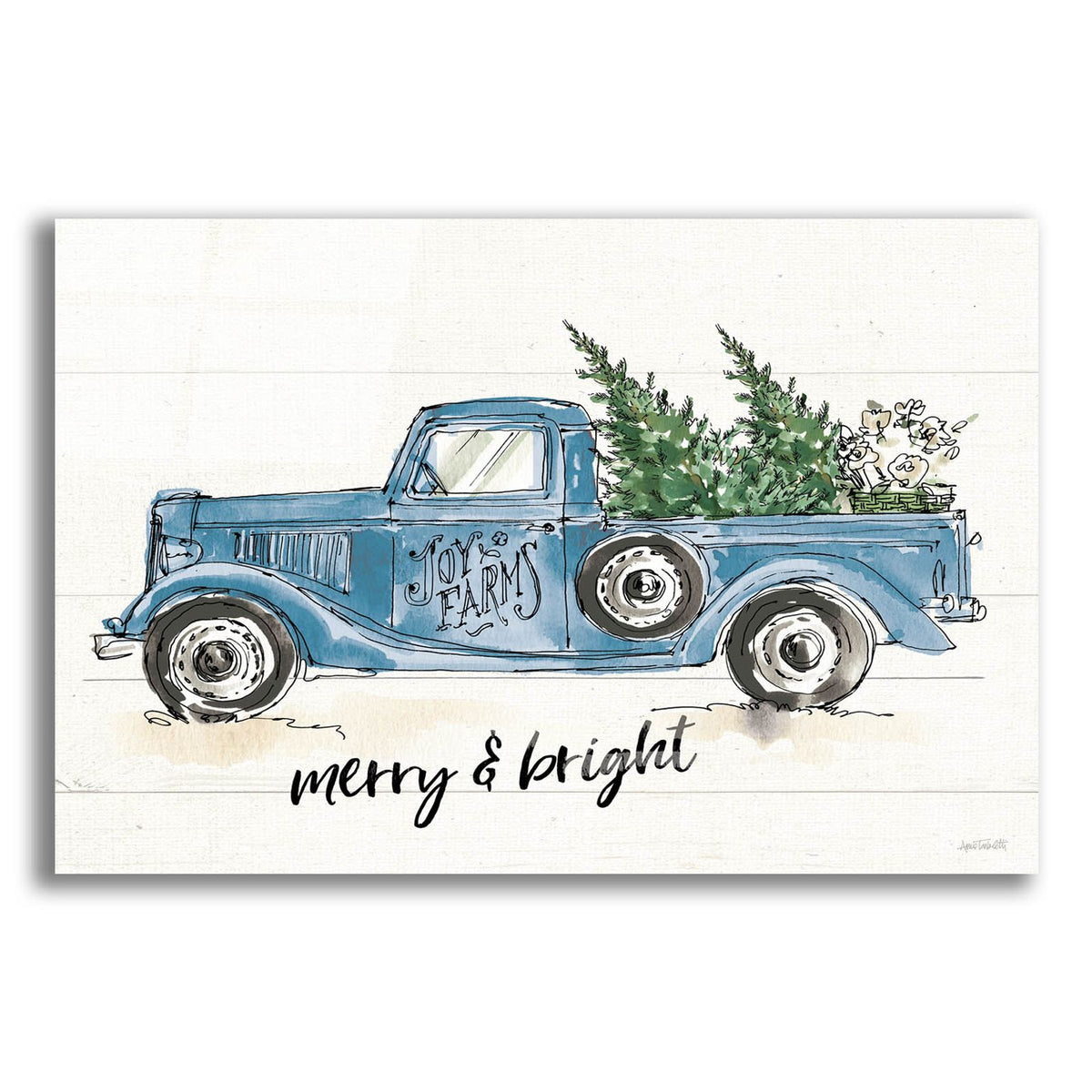 Modern Farmhouse 8 Merry Blue by Anne Tavoletti acrylic glass wall art