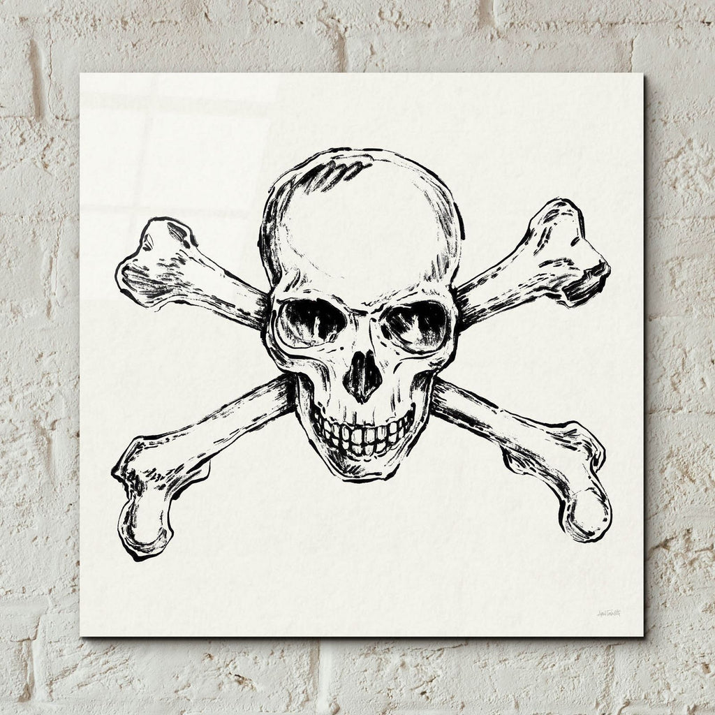 Skull And Crossbones 1 by Anne Tavoletti - 12x12 acrylic wall art in a room