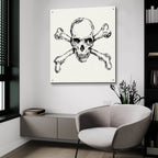 Skull And Crossbones 1 by Anne Tavoletti - 36x36 acrylic wall art in a room