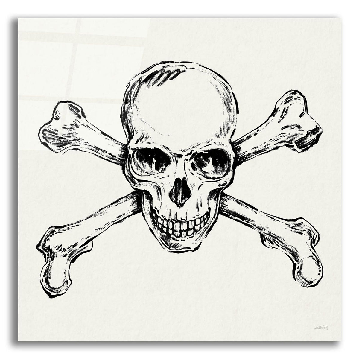 Skull And Crossbones 1 by Anne Tavoletti acrylic glass wall art