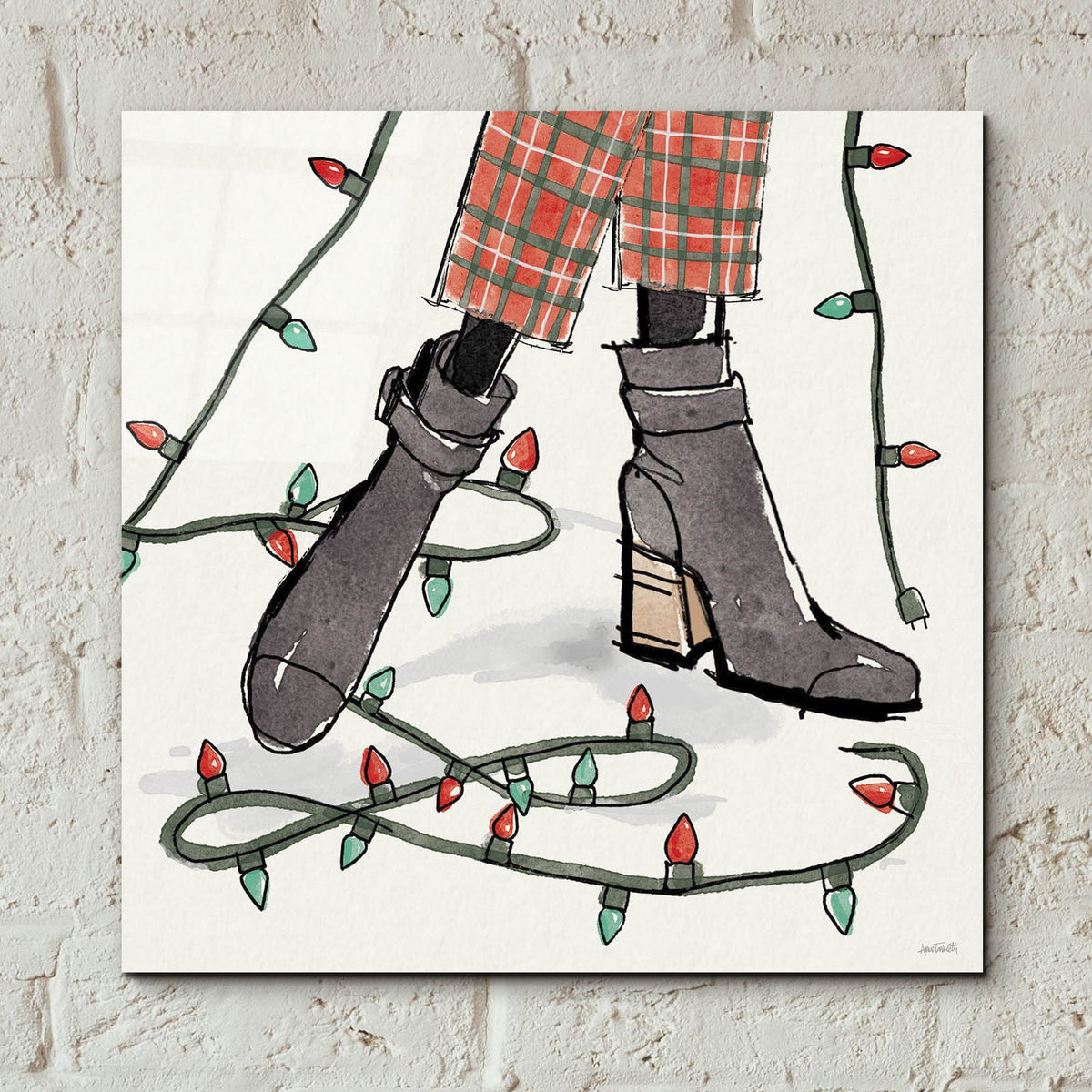 Holiday Fashionistas 6 by Anne Tavoletti - 12x12 acrylic wall art in a room
