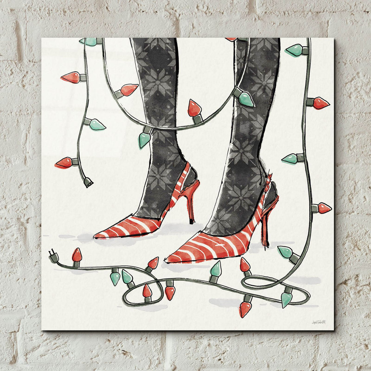 Holiday Fashionistas 7 by Anne Tavoletti - 12x12 acrylic wall art in a room