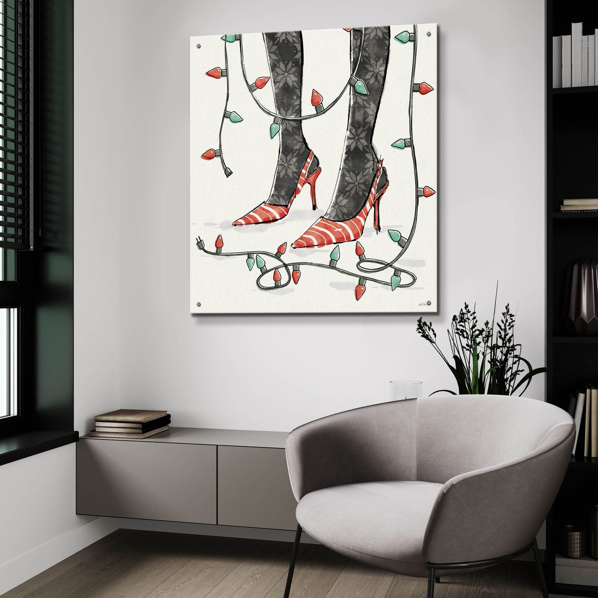 Holiday Fashionistas 7 by Anne Tavoletti - 36x36 acrylic wall art in a room