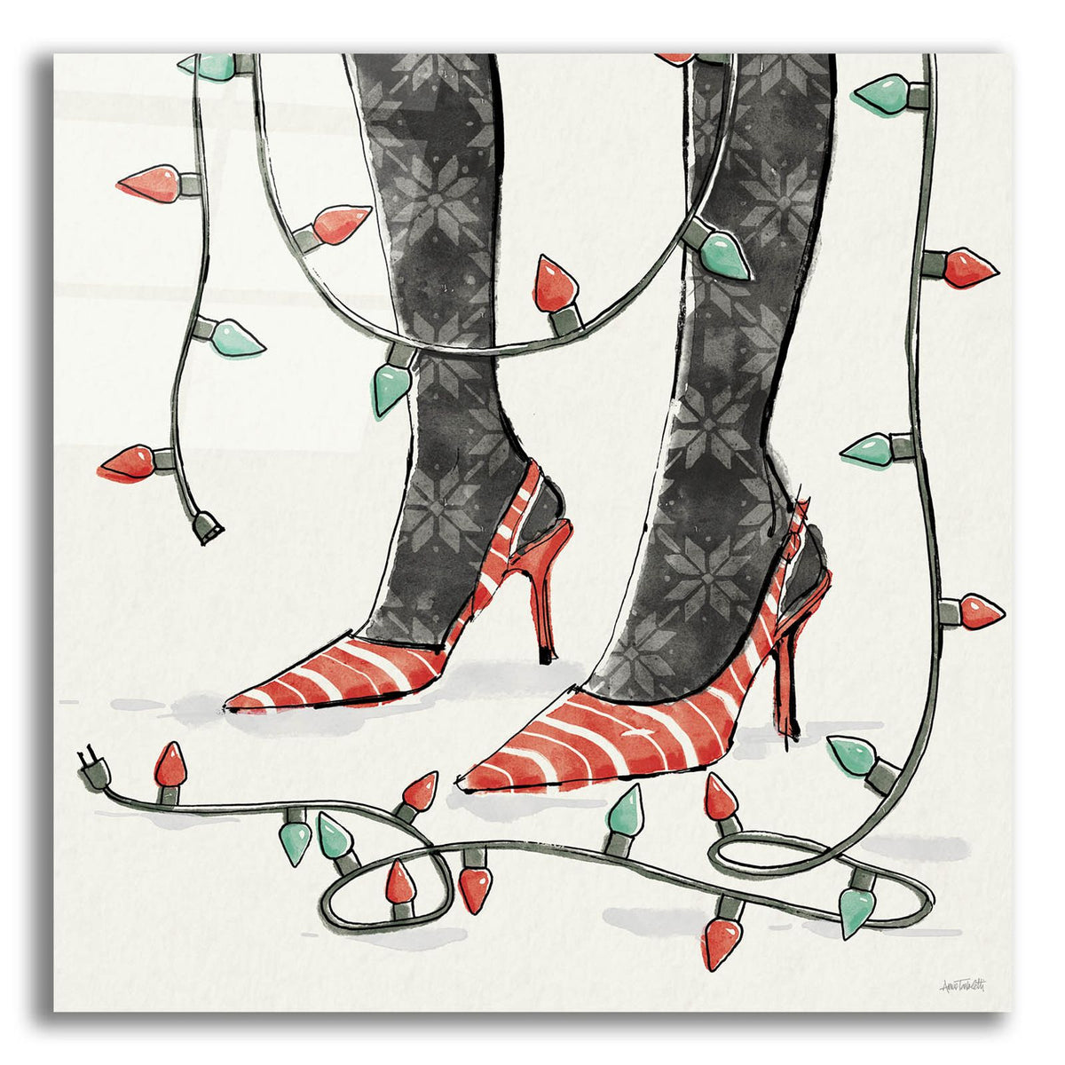Holiday Fashionistas 7 by Anne Tavoletti acrylic glass wall art