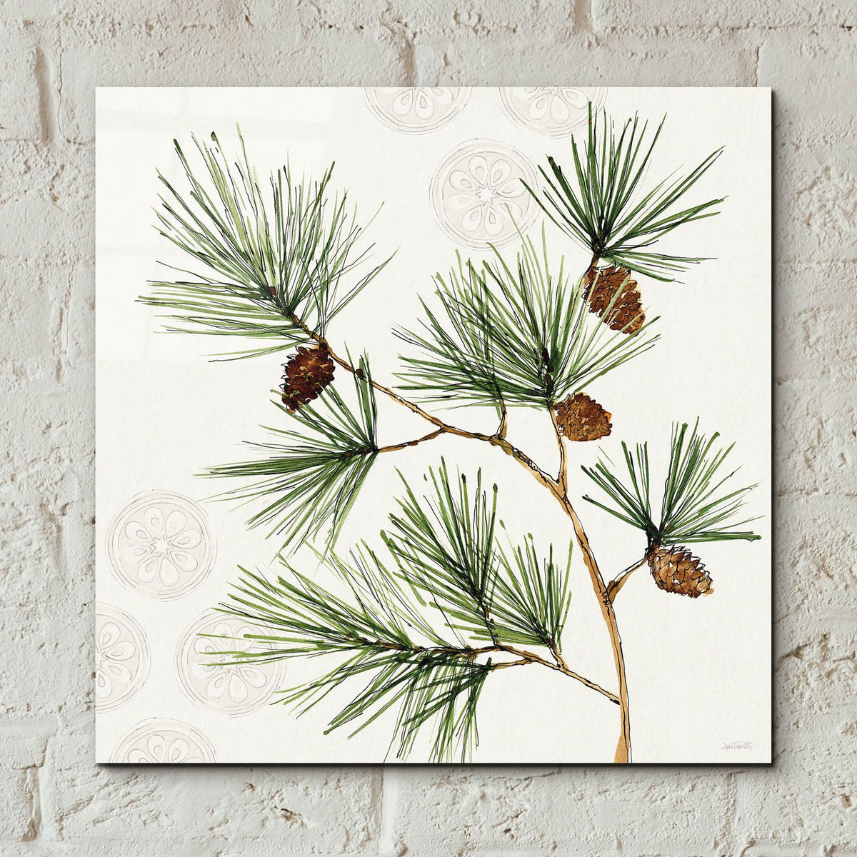 Winter Adornment 3 by Anne Tavoletti - 12x12 acrylic wall art in a room