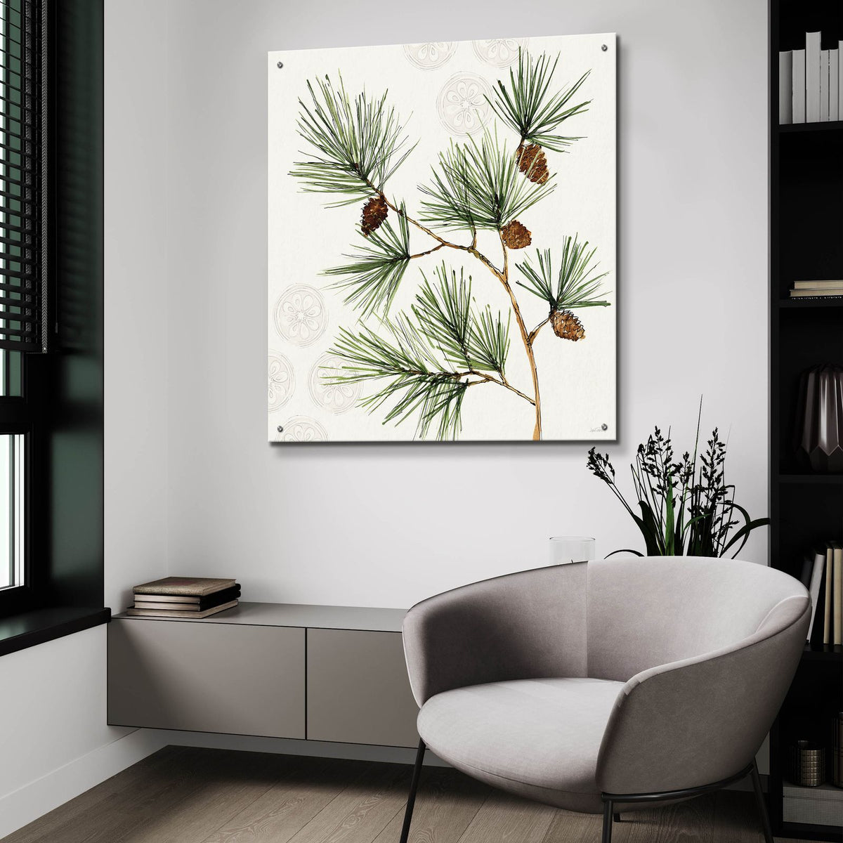Winter Adornment 3 by Anne Tavoletti - 36x36 acrylic wall art in a room