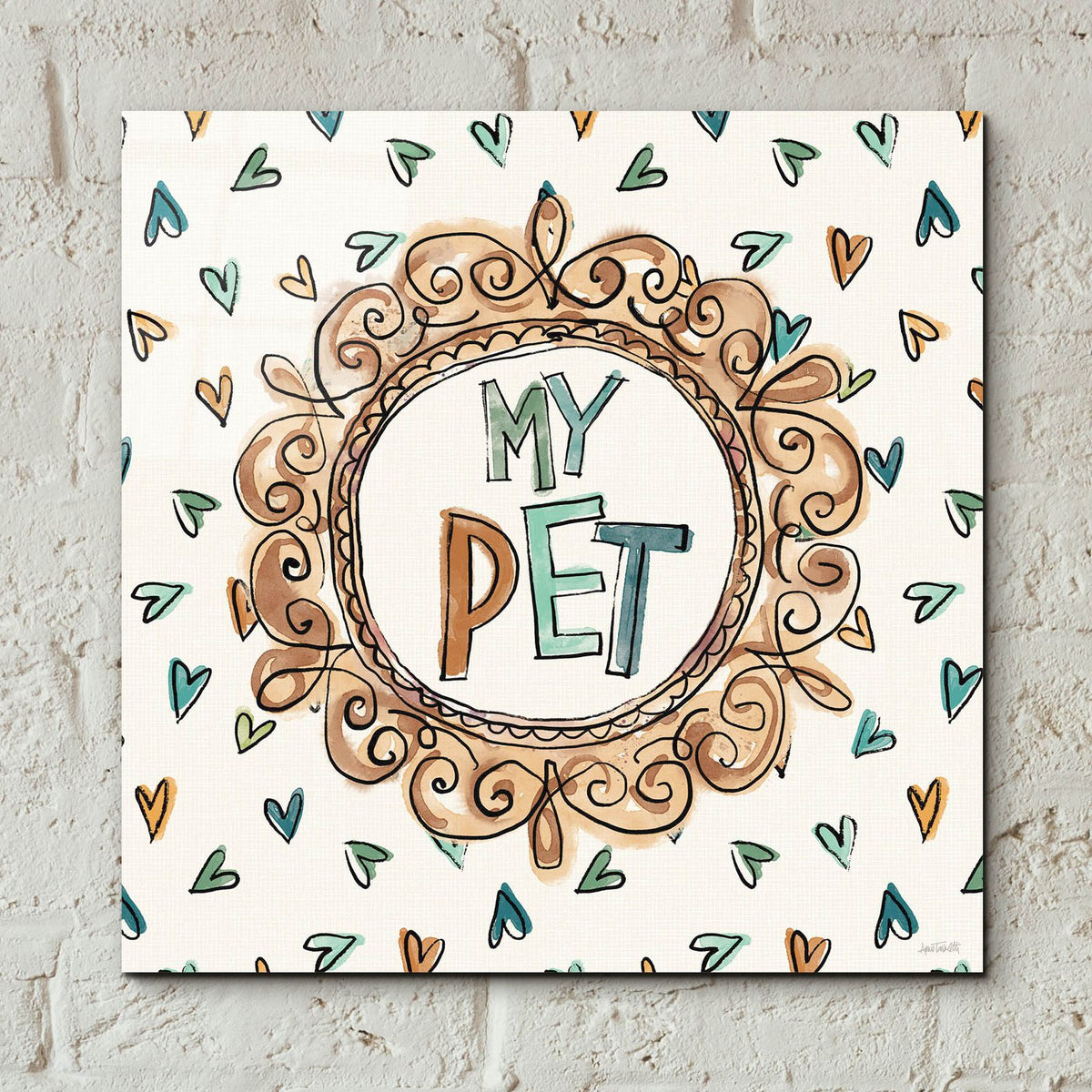 Pet Seniments 2 by Anne Tavoletti - 12x12 acrylic wall art in a room