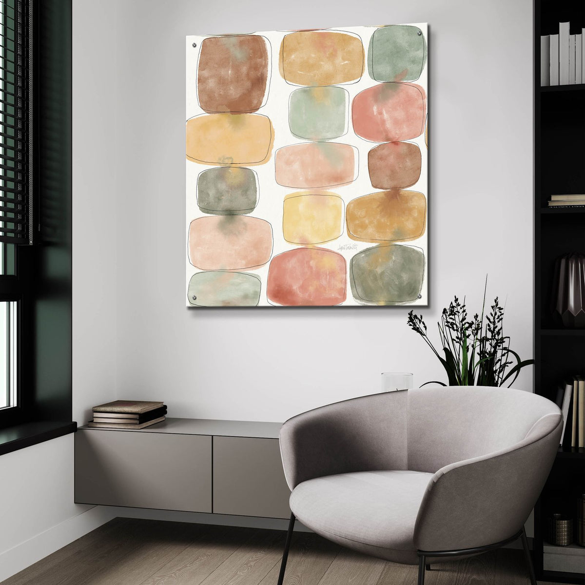 Full Bloom Pattern Iva by Anne Tavoletti - 36x36 acrylic wall art in a room