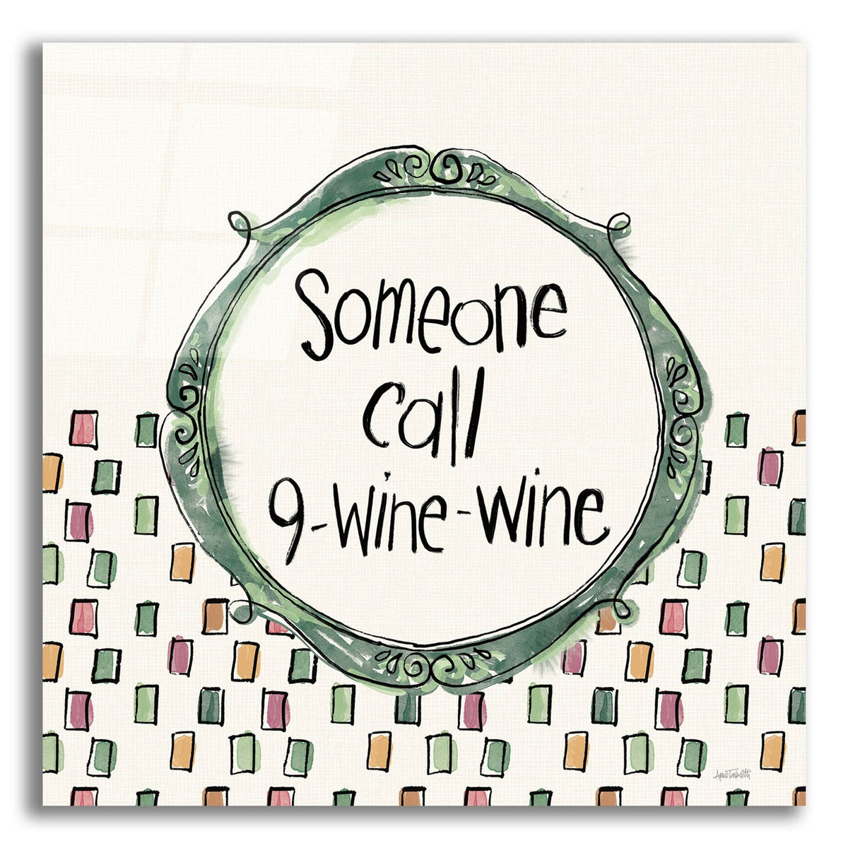 Wine Sentiments 6 by Anne Tavoletti acrylic glass wall art
