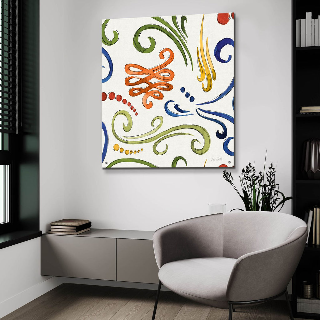 Fall Sweet Fall Pattern 8 by Anne Tavoletti - 36x36 acrylic wall art in a room