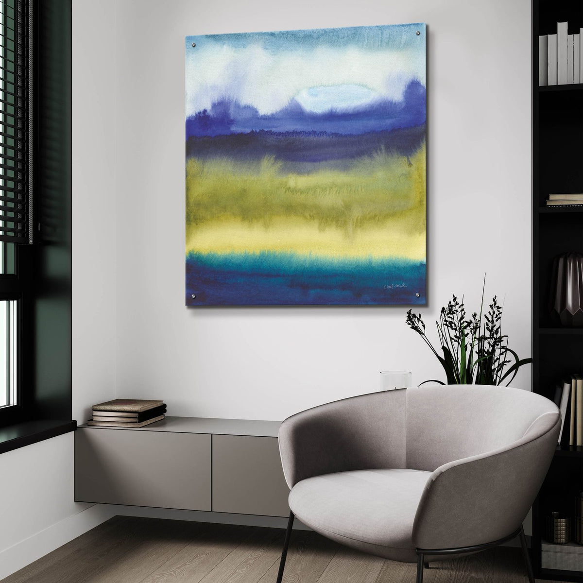 Abstract Landscape 2 by Cheryl Warrick - 36x36 acrylic wall art in a room