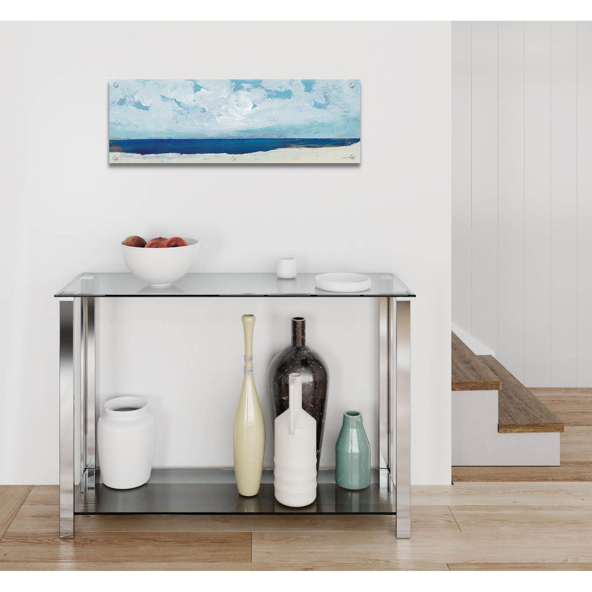 Beach 1 by Cheryl Warrick - 36x12 acrylic wall art in a room